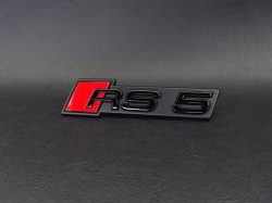 画像2: AudiAG純正RS 5(F5)グリル用ブラックエンブレム