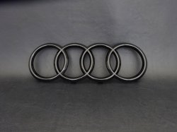 画像4: AudiAG純正RS 6/RS 7(F2)フロント用4Ringsブラックエンブレム