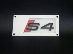画像1: Audi純正リア用S4ブラックエンブレム