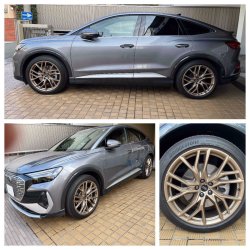画像1: AudiAG純正Q4 e-tron用21インチ5スポークシュテルンデザインアルミホイールセット