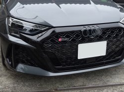 画像1: G-Speed+Audi純正FL後RS 3(GY/8Y)グリル用ブラックエンブレム