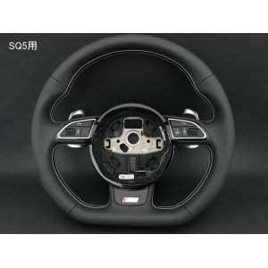 画像: (FL後)AudiAG純正Q5_S line/S Q5用フラットボトムステアリング
