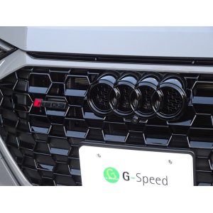 画像: Audi純正Q3/RS Q3/e-tron等フロント用4Ringsブラックエンブレム