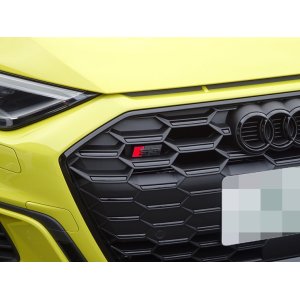 画像: Audi純正S3(8P,8V,GY)グリル用ブラックエンブレム