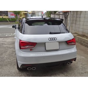 画像: Audi純正A1/S1/(8X)リア用4Ringsブラックエンブレム