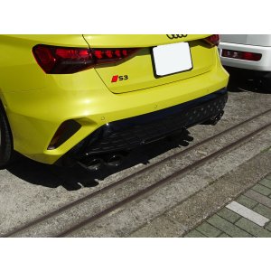 画像: AudiAG純正RS 3/S3(GY/8Y)用ブラッククロームスポーツテールパイプトリム