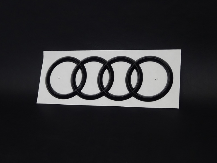 画像2: AudiAG純正R8(FX)系リア用4Ringsブラックエンブレム
