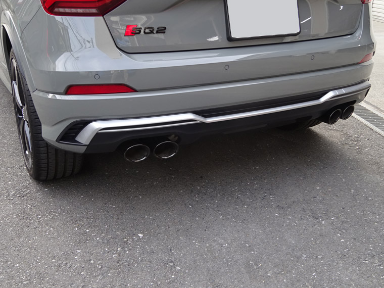 画像2: Audi純正S Q2(GA)用ブラッククロームテールパイプトリム